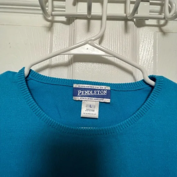 Turquoise short-sleeved sweater - Picture 4 of 4